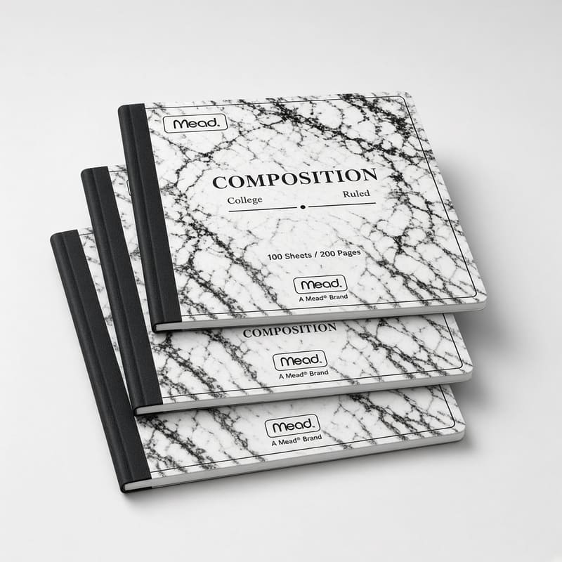 Mead Composition Book Wide Rule Marble 3-Pack