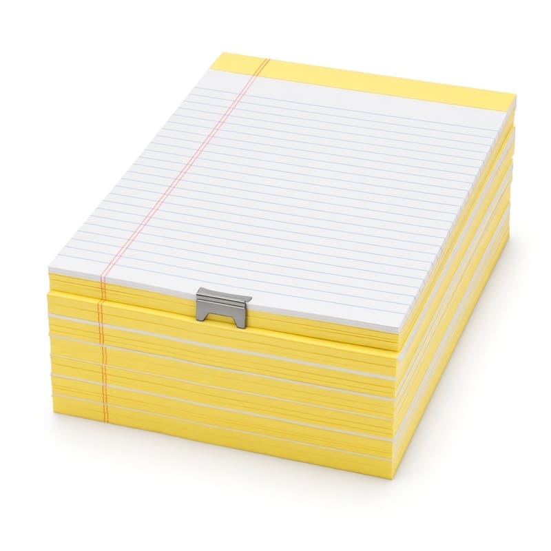 Mead Legal Pad Wide Rule Canary 12-Pack