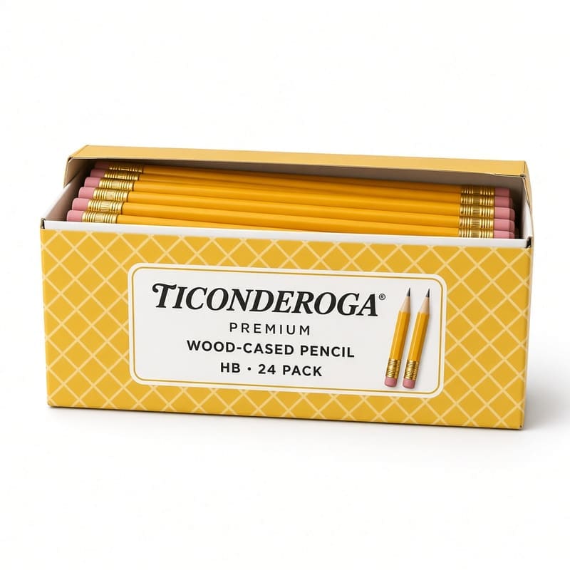 Ticonderoga Premium Wood-Cased Pencil HB 24-Pack